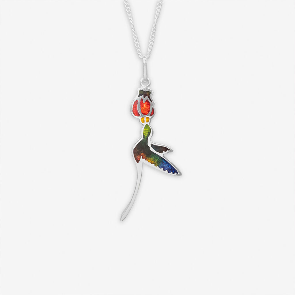 dije colibrí & flor
